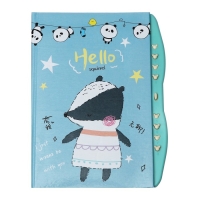 Записная книжка подарочная на замке, А6+, 48 листов, линия "Веселые животные", МИКС Записная книжка подарочная на замке, А6+, 48 листов, линия "Веселые животные", МИКС