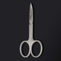 Ножницы маникюрные &laquo;Premium&raquo;, загнутые, узкие, 9 см, на блистере, цвет серебристый