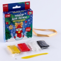 Фигурка из полимерной глины своими руками на новый год &laquo;Снеговичок&raquo;, новогодний набор для творчества