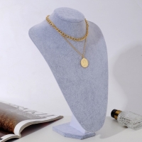 Бюст для украшений, 23&times;12,5&times;35 см, h=35 см, цвет серый