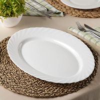 Блюдо овальное стеклокерамическое, 35×25 см, цвет белый Блюдо овальное стеклокерамическое, 35×25 см, цвет белый