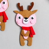 Декор для творчества войлок "Оленёнок в шарфике" 9,5х5,2 см Декор для творчества войлок "Оленёнок в шарфике" 9,5х5,2 см