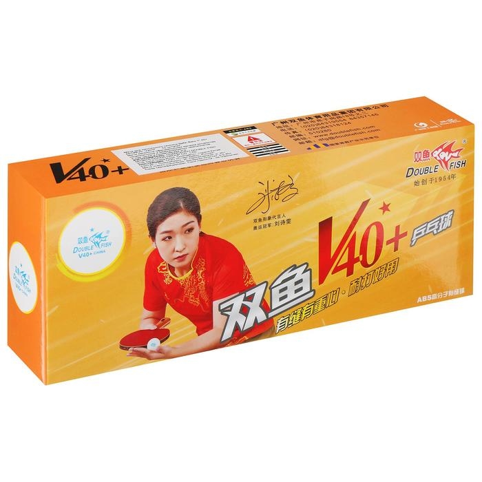 Мячи для настольного тенниса Double Fish, 1 звезда, 10 шт., диаметр 40+ Мячи для настольного тенниса Double Fish, 1 звезда, 10 шт., диаметр 40+