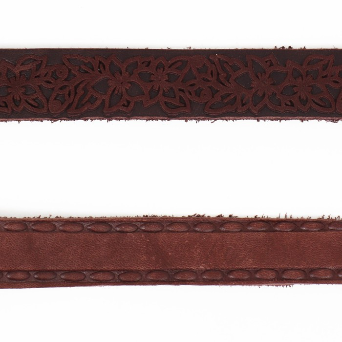 Поводок кожаный однослойный длинный, 2 м х 2 см, коричневый