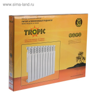 Радиатор Tropic 500x80 мм алюминиевый, 10 секций Радиатор Tropic 500x80 мм алюминиевый, 10 секций