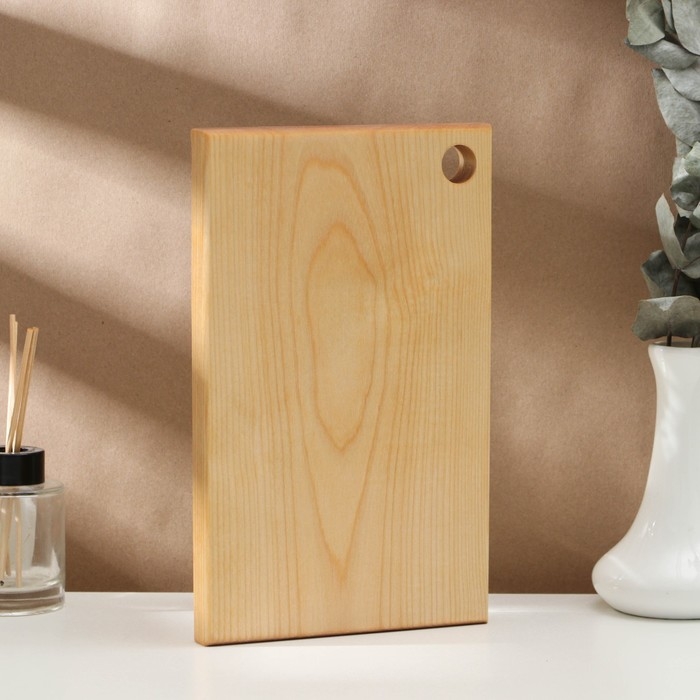 Доска разделочная с отверстием Adelica, 26&times;16&times;2 см, покрыта маслом, цельная берёза