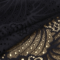 Кружевная эластичная ткань, 180 ± 5 мм × 2,7 ± 0,5 м, цвет чёрный Кружевная эластичная ткань, 180 ± 5 мм × 2,7 ± 0,5 м, цвет чёрный