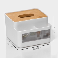 Салфетница - органайзер LaDо́m «Натурэль», 15,5×15,5×10 см, цвет белый Салфетница - органайзер LaDо́m «Натурэль», 15,5×15,5×10 см, цвет белый