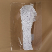 Кружево гипюровое, 35 мм &times; 11 &plusmn; 1 м, цвет белый