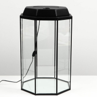 Аквариум "Восьмигранный" с крышкой, 70 литров, 40 х 40 х 60/66 см, чёрный Аквариум "Восьмигранный" с крышкой, 70 литров, 40 х 40 х 60/66 см, чёрный