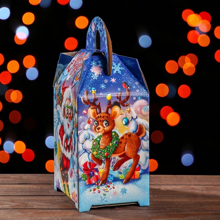 Новый год. Подарочная коробка "Ларец" 18,5 х 14 х 36 см.