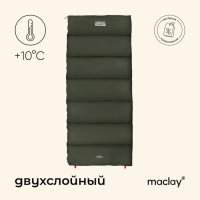 Спальный мешок maclay camping summer, одеяло, 2 слоя, правый, 220х90 см, +10/+25&deg;С