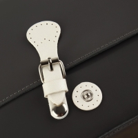 Застёжка для сумки на кнопке, 8 × 3 см, цвет белый Застёжка для сумки на кнопке, 8 × 3 см, цвет белый