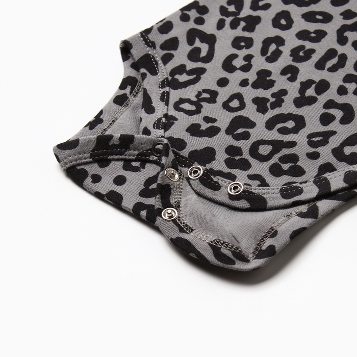 Боди с дл. рукавом Крошка Я Trendy grey, рост 62-68 см