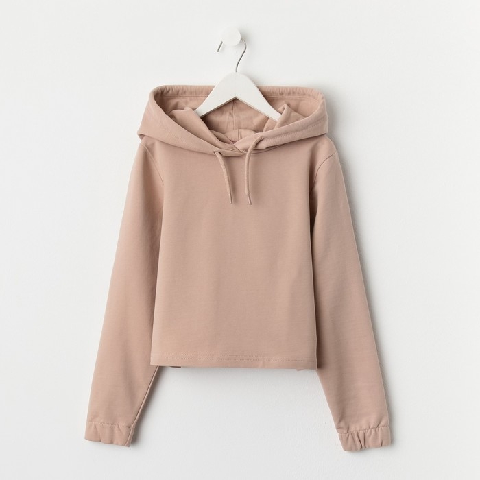 Толстовка для девочки, цвет капучино, рост 128 см