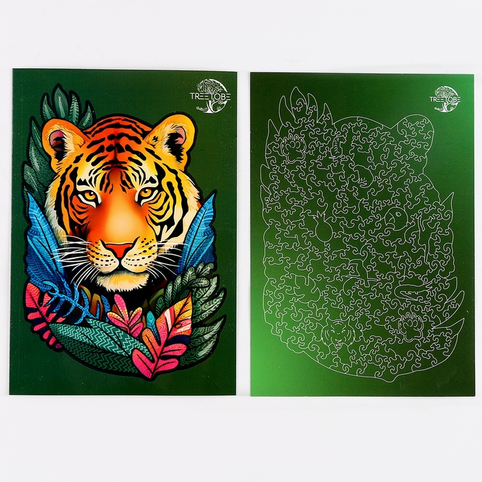 Пазлы деревянные фигурные &laquo;Тигр&raquo;, 174 элементов