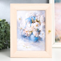 Ключница "Белоснежные цветы" молочный дуб 17х22 см Ключница "Белоснежные цветы" молочный дуб 17х22 см