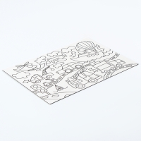 Магнит-раскраска многоразовая &laquo;Транспорт&raquo;, 14,8 &times; 21 см