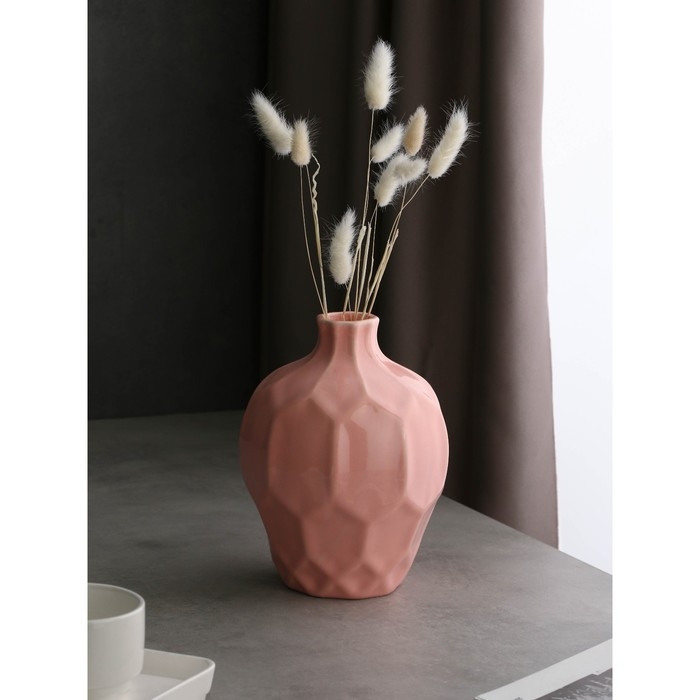 Ваза настольная «Созвездие», h=21 см, цвет розовый, керамика, 1 сорт, Иран Ваза настольная «Созвездие», h=21 см, цвет розовый, керамика, 1 сорт, Иран