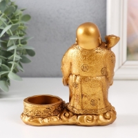 Сувенир полистоун подсвечник на 1 свечу d=3,7 см "Денежный Хотей" 12х6х12 см Сувенир полистоун подсвечник на 1 свечу d=3,7 см "Денежный Хотей" 12х6х12 см