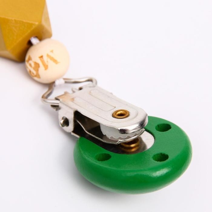 Держатель - игрушка для соски - пустышки &laquo;ТРЕНД. Леопард&raquo;, деревянный