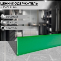 Ценникодержатель полочный самоклеящийся, DBR39, 125×0,3×4 см, цвет зелёный Ценникодержатель полочный самоклеящийся, DBR39, 125×0,3×4 см, цвет зелёный