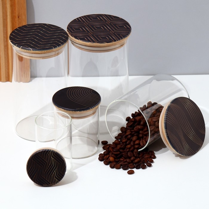 Банка для хранения сыпучих продуктов и круп &laquo;Геометрия&raquo;, 950 мл