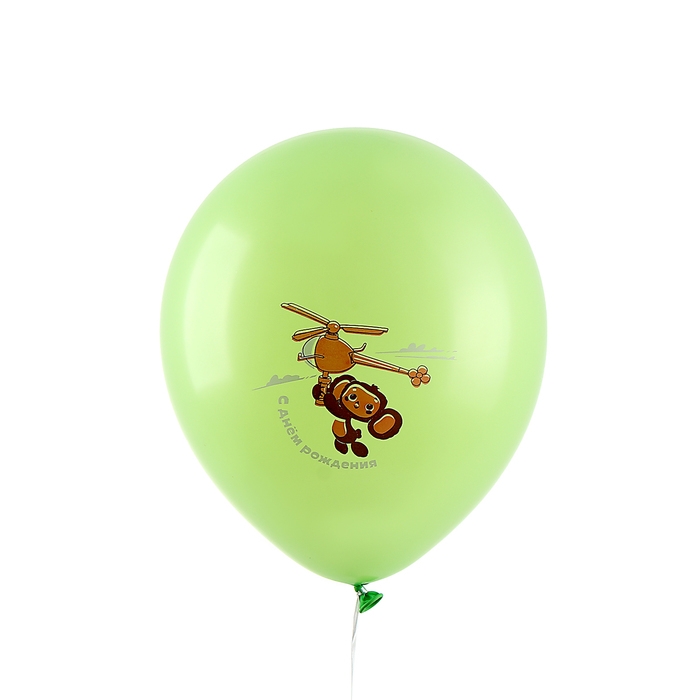 Шар латексный 12" &laquo;Чебурашка&raquo; цветной принт, набор 5 шт.