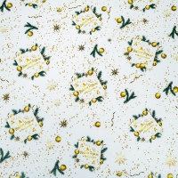 Новый год. Бумага упаковочная глянцевая "Венки на золотом!",1 лист, 70 х 100 см Новый год. Бумага упаковочная глянцевая "Венки на золотом!",1 лист, 70 х 100 см