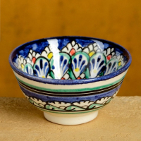 Набор чайный Риштан, 9 предм: чайник 1л., 6 пиал 9,5см, конфетница 23см, сахарница 250м Набор чайный Риштан, 9 предм: чайник 1л., 6 пиал 9,5см, конфетница 23см, сахарница 250м