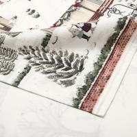 Новый год. Полотенце Этель "Зимняя деревушка" 40х73 см, 100% хлопок, саржа 190 г/м2