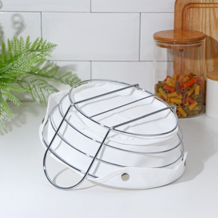 Корзина для хлеба Доляна, 23,5&times;24&times;11,5 см, хром