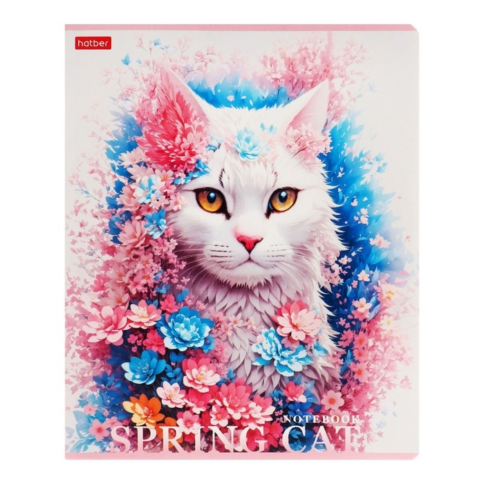 Тетрадь 48л кл Spring cat, обл мел карт, скругл угл, бл 65г/м2, МИКС Тетрадь 48л кл Spring cat, обл мел карт, скругл угл, бл 65г/м2, МИКС