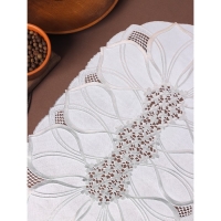 Салфетки сервировочные на стол Доляна &laquo;Листья&raquo;, ажурные, 46&times;30 см, 4 шт, ПВХ, цвет серебряный