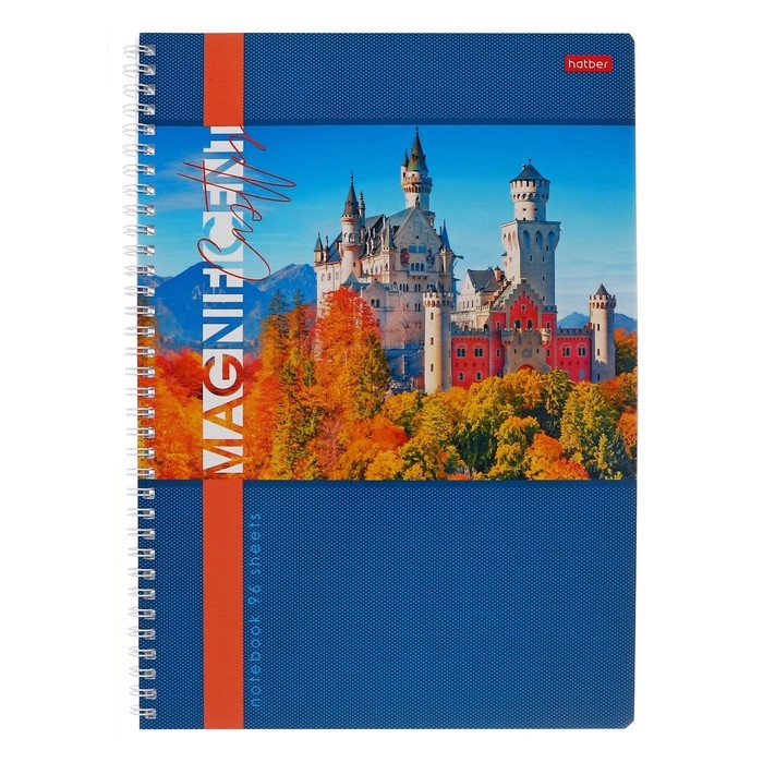 Тетрадь А4, 96 листов в клетку на гребне Великолепные замки, обложка мелованный картон, блок 65г/м2, 4В МИКС Тетрадь А4, 96 листов в клетку на гребне Великолепные замки, обложка мелованный картон, блок 65г/м2, 4В МИКС