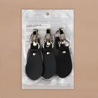 Застёжка-клевант 15,5 &times; 3 см, 3 шт, цвет чёрный/серебряный