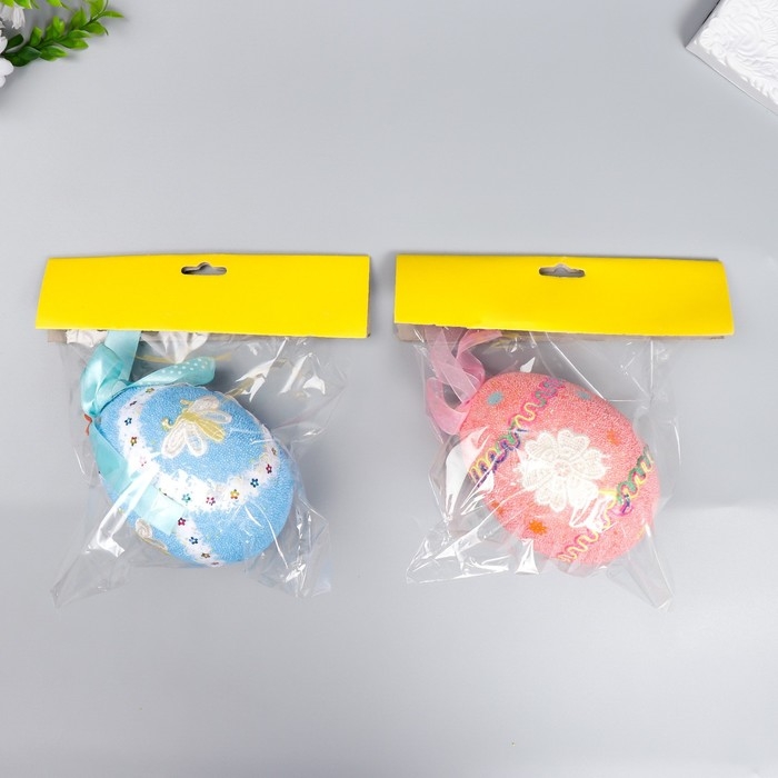 Декор пасхальный подвеска "Яйцо - посыпка, пчёлка" МИКС 13 см