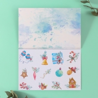 Наклейки в книжке "Новогоднее волшебство" + 3 фона голография 20,7х14 см