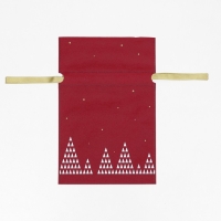 Новый год. Мешок подарочный "Волшебный лес" красный, 20 x 30 см Новый год. Мешок подарочный "Волшебный лес" красный, 20 x 30 см