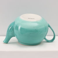 Сервиз фарфоровый чайный Доляна &laquo;Млечный путь&raquo;, 15 предметов: 6 чашек 220 мл, 6 блюдец d=13,5 см, молочник 300 мл, сахарница 350 мл, чайник 1000 мл, цвет бирюзовый