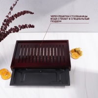 Стол для чайной церемонии с подносом «Иероглифы», 43×27,5×5 см Стол для чайной церемонии с подносом «Иероглифы», 43×27,5×5 см