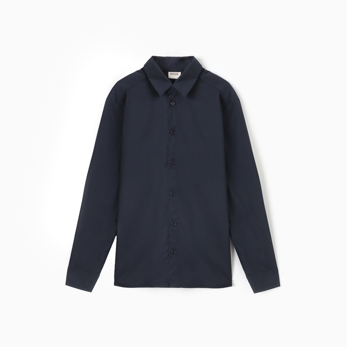 Рубашка для мальчика MINAKU: School Collection, цвет тёмно-синий, рост 164 см