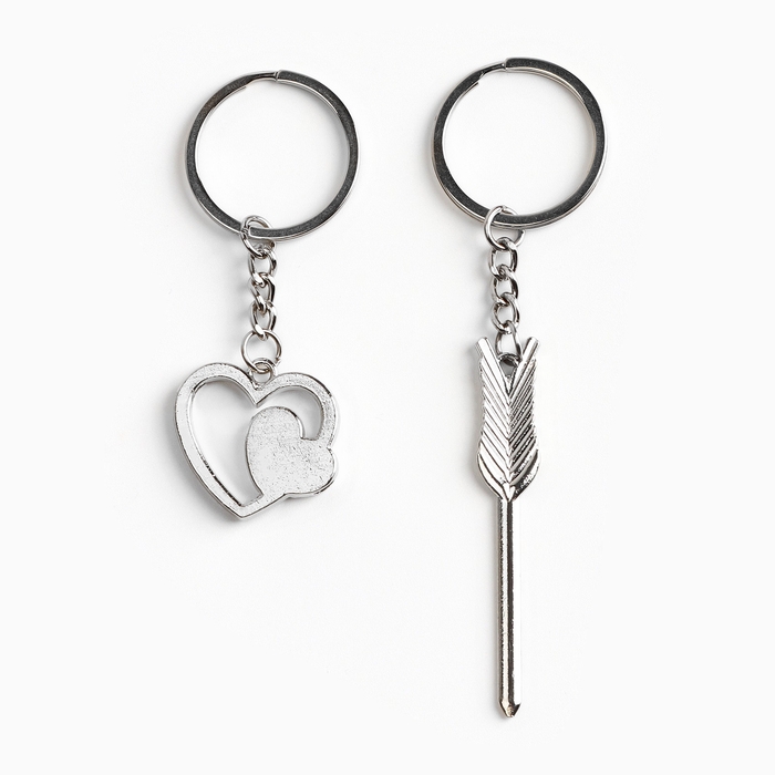 Брелок для ключей парный, &laquo;Ты моя булочка&raquo;, металл, 9 х 14 см