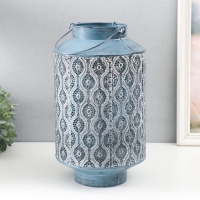 Подсвечник металл на 1 свечу "Арабика" d=8,5 см состаренное серебро 19х34 см