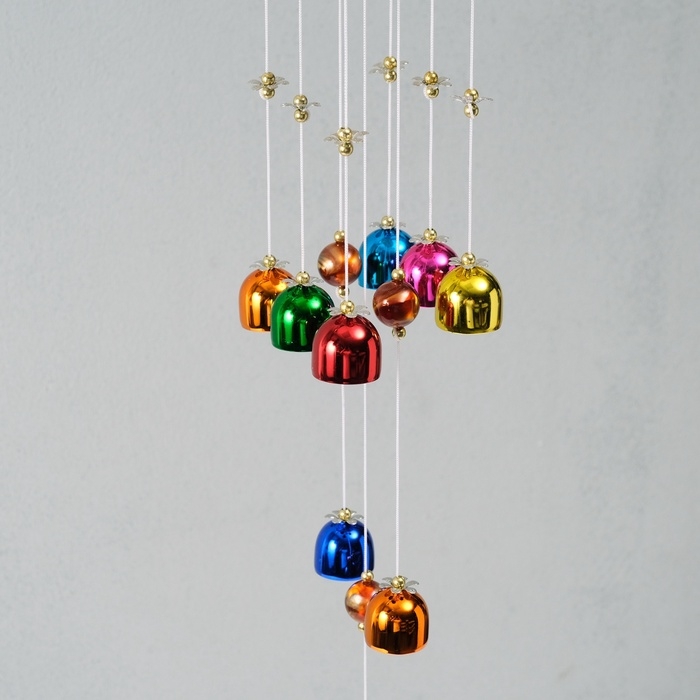 Музыка ветра металл Музыка ветра металл "Цветные колокольчики" 9 колокольчиков 64 см