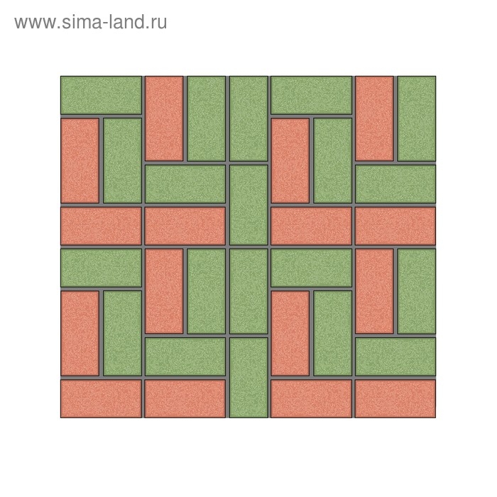 Форма для тротуарной плитки &laquo;Кирпич&raquo;, 20 &times; 10 &times; 6 см, шагрень, Ф11018, 1 шт.