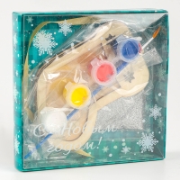 Ёлочная подвеска из дерева своими руками на новый год «Носок», новогодний набор для творчества Ёлочная подвеска из дерева своими руками на новый год «Носок», новогодний набор для творчества