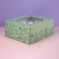 Коробка самосборная, с окном, "Для тебя" 19 х 19 х 9 см