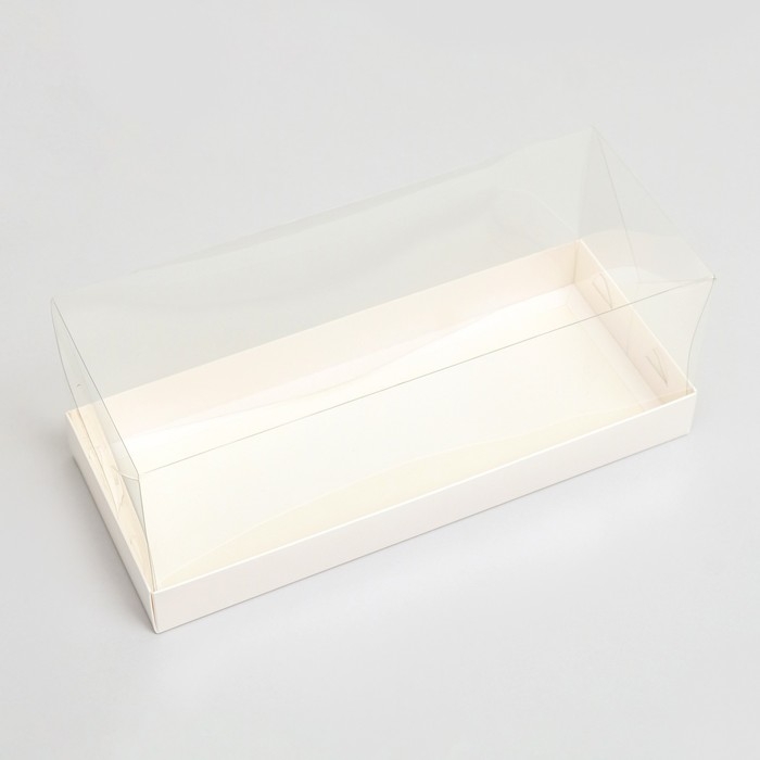 Коробка с прозрачной крышкой под рулет 30 х12х12 см