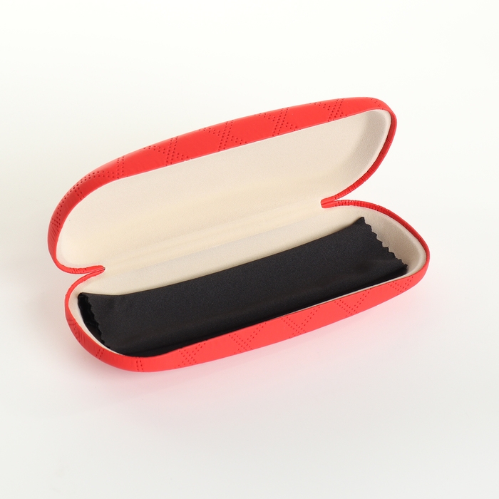 Футляр для очков на хлопушке, длина 16 см, цвет красный Футляр для очков на хлопушке, длина 16 см, цвет красный